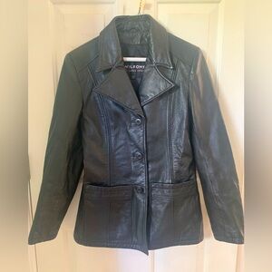 Vintage Wilson Leather black jacket with pockets